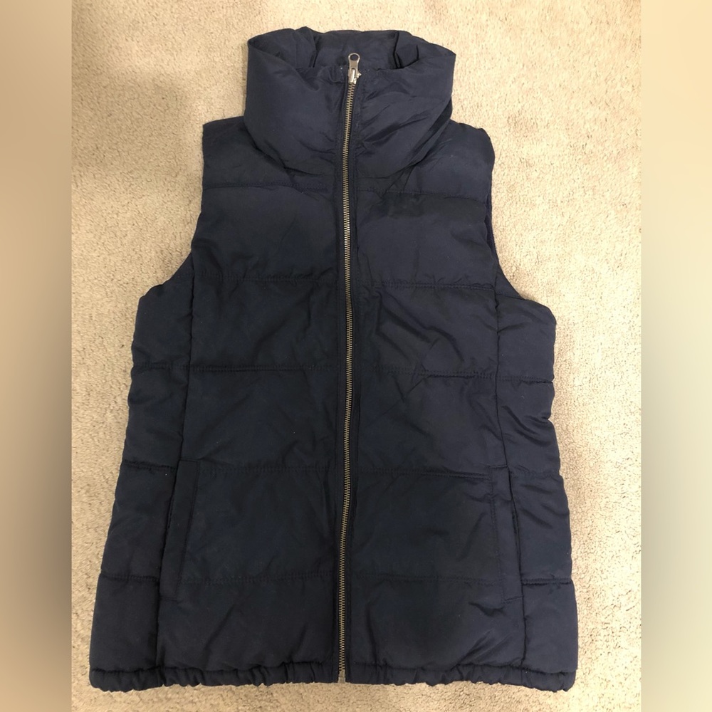 Old Navy Blue Frost Free Puffer Vest Sz Small S